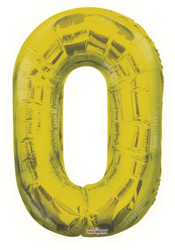 [196.28242/01] Globo 36" Numero 0 Oro C/1