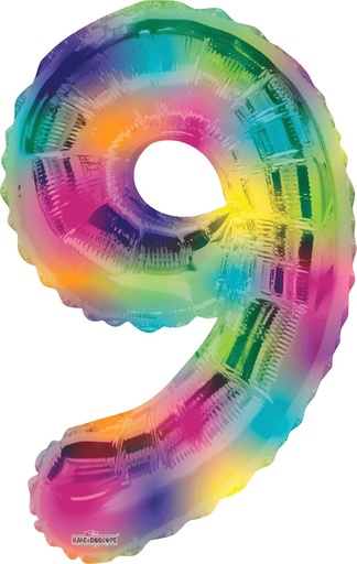 [196.16382-34] Globo 36" Numero 9 Multicolor C/1