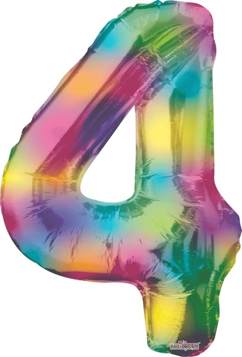 [196.16377-34] Globo 36" Numero 4 Multicolor C/1