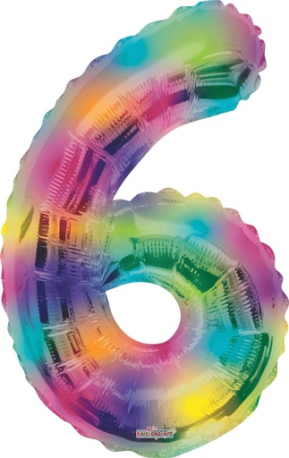 [196.16379-34] Globo 36" Numero 6 Multicolor C/1