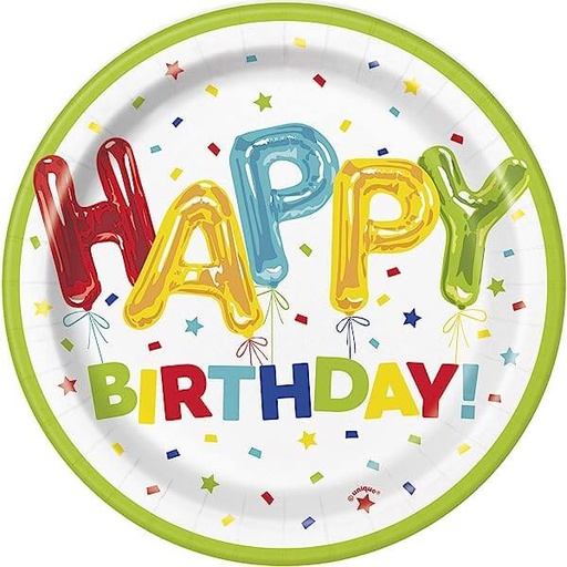 [30.73105] Plato 9" Happy Birthday Balloon C/8