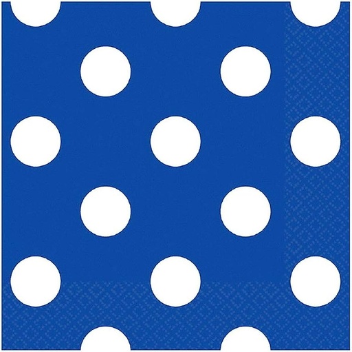 [40.18175] Servilleta G Polka Azul Rey C/16