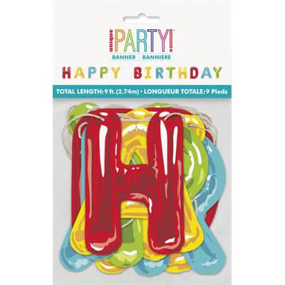 [31.73108] Banner Happy Birthday Balloons C/1