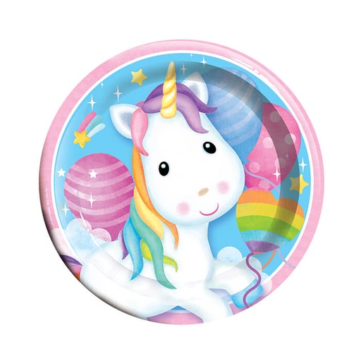 [10.435-729] Plato 7" Unicornio Bebe