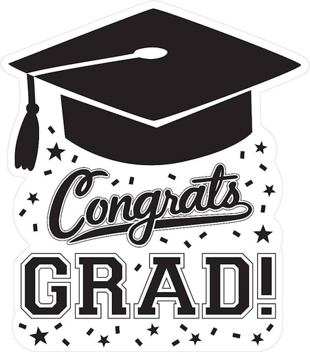 [41.190656.08] Cutout Congrats Grad Blanco