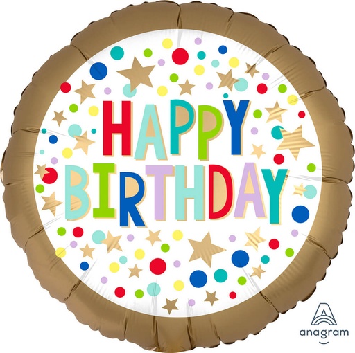 [191.41298] Globo 18" HBD Satin Gold C/1