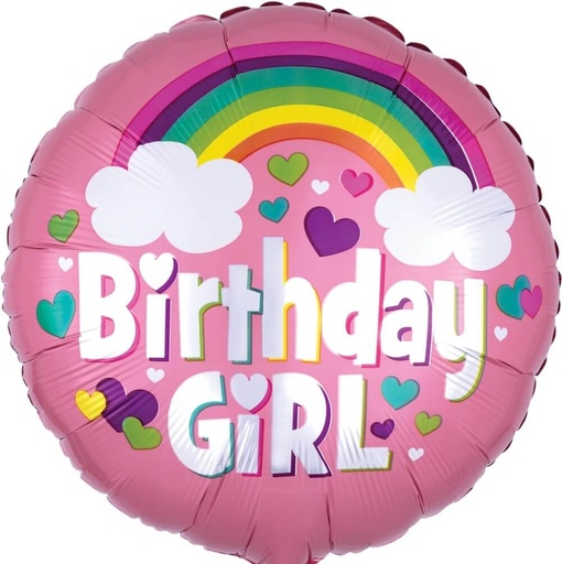 [191.35571] Globo 18" Birthday Girl Arcoiris C/1