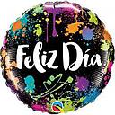 [207.49675] Globo 18" Feliz Dia Manchas Colores