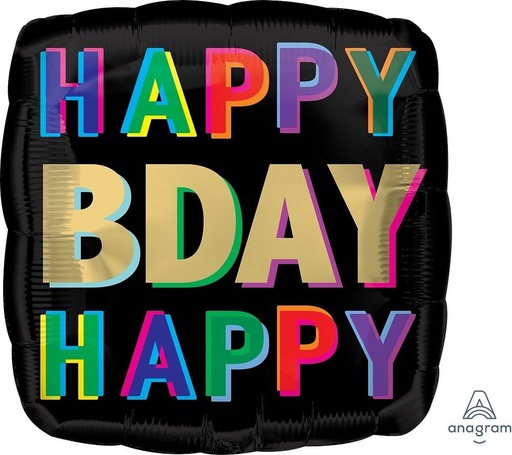 [191.41741-02] Globo 18" Happy BDAY C/1
