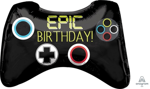 [196.3780402] Globo 36" Epic Birthday / Control / Videojuegos C/1