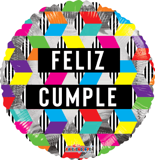 [196.35981] Globo 36" Feliz Cumple ZigZag C/1