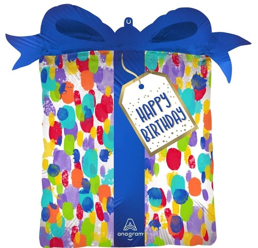 [193.44859] Globo 36" Painterly Dots Birthday C/1