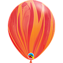[202.15403] Globo 12" Colores Agata Rojo/Naranja C/1