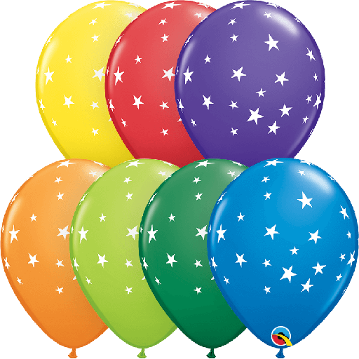 [203.14842] Globo 12" Decorados Estrellas Contemporaneas C/1