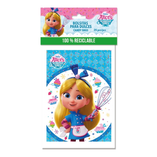 [10.470-893] Bolsa Para Dulces Alice Wonderland C/25