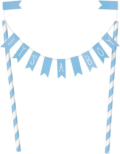 [41.73390] Cake Topper Blue Hearts It's A Boy C/1