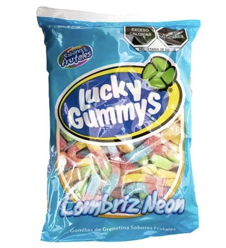 [220.00045] Lucky Gummys Lombriz Neon C/1Kg