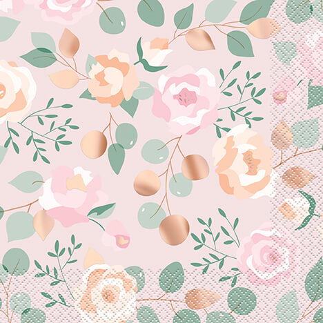[30.28712] Servilleta G Pink Blooms C/16