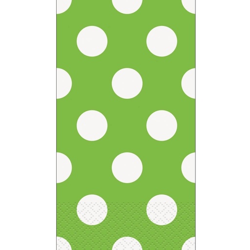 [30.37462] Servilleta Larga Lime Green Polka C/16