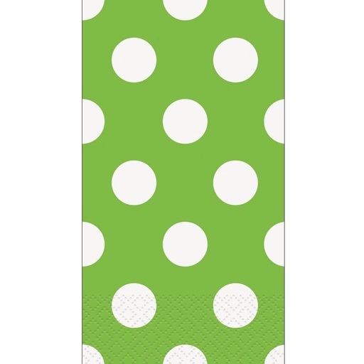 [30.37462] Servilleta Larga Lime Green Polka C/16