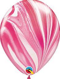 [202.43808] Globo 12" Agata Rojo/Blanco C/1