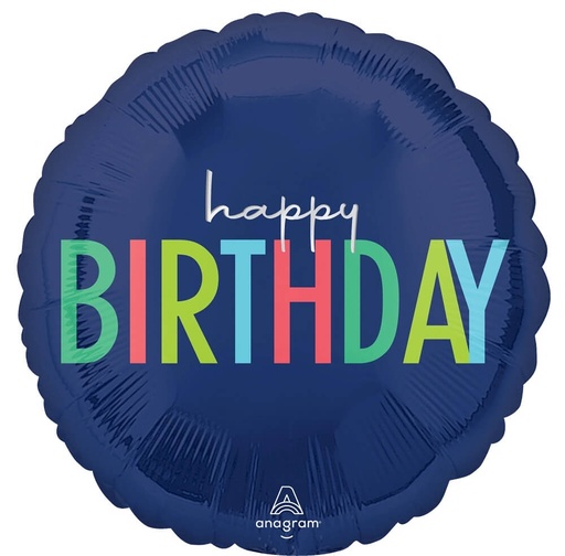 [191.45709] Globo 18" Modern Birthday Azul C/1