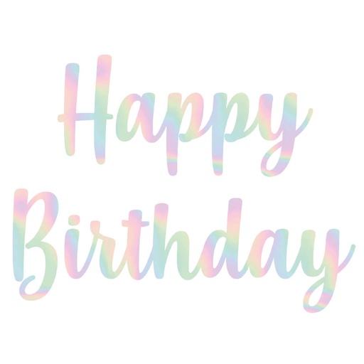 [15.5062/1] Banner Happy Birthday Iridiscente C/1