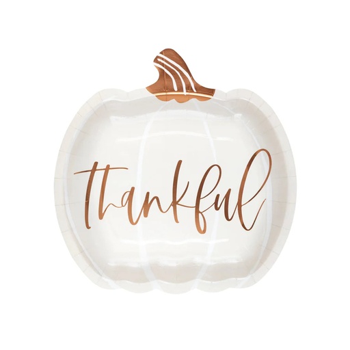 [30.22196] Plato Figura Pumpkin Shape Thankful C/8