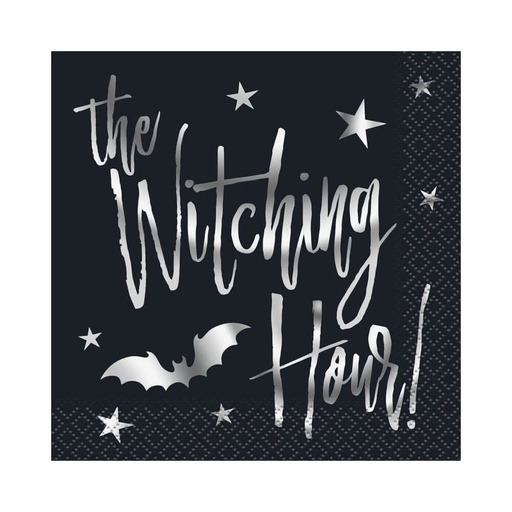 [30.23123] Servilleta CH Silver Bats Halloween "The Witching Hour" C/20