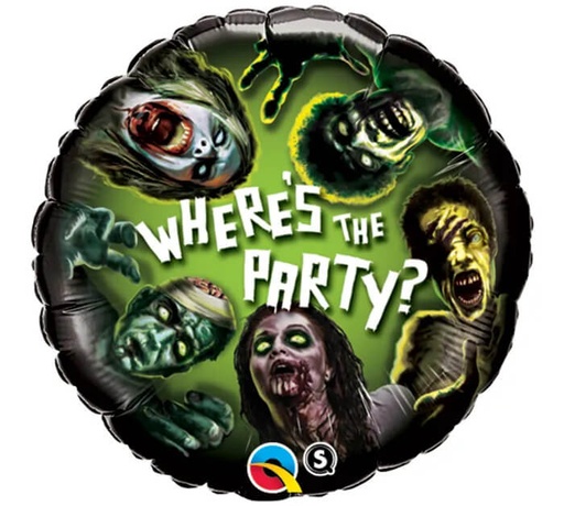 [207.201403] Globo 18" Redondo Zombies Where's the Party? C/1