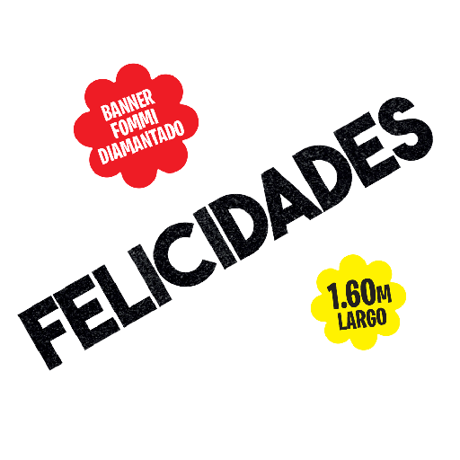 [15.5065/1] Letrero Felicidades Glitter Negro C/1