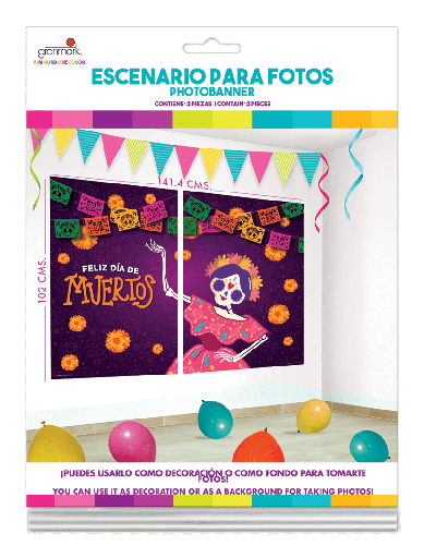 [15.425G-15] Photo Banner Dia De Muertos C/1