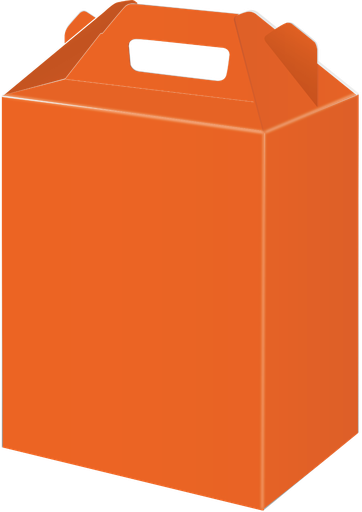 [10.495G-4] Caja Para Dulces Chica Naranja C/6