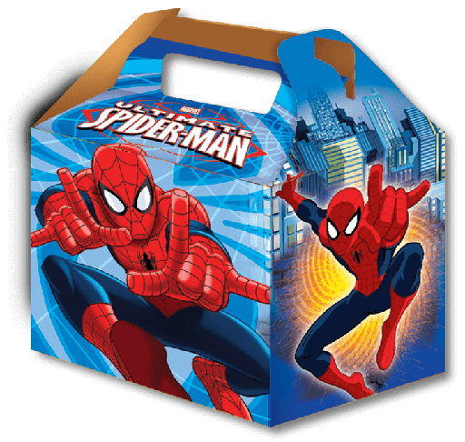 [10.451-469] Caja Para Dulces Spiderman Clasico C/6
