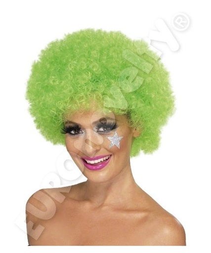 [14.5519/8] Peluca Afro Verde C/1