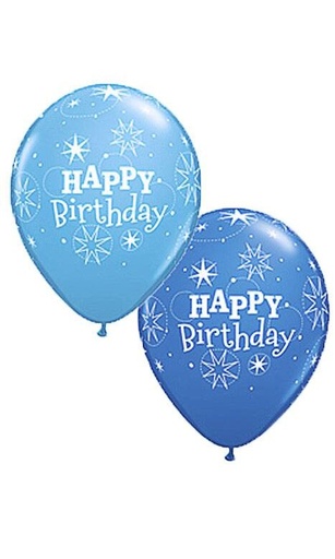[203.41407] Globo 12" Bday Brillante Azul C/1