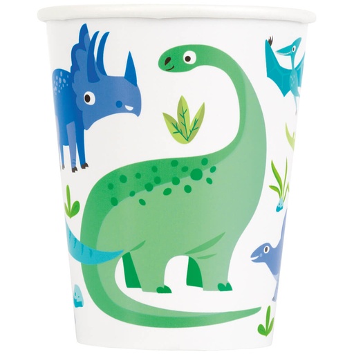 [30.78306] Vaso 9oz Blue & Green Dino C/8