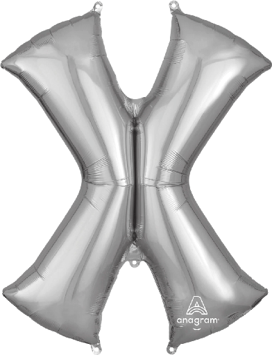 [196.32995/01] Globo 36" Letra X Plata C/1