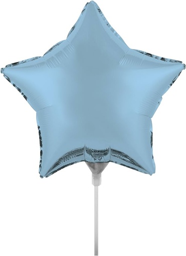 [197.3407609] Globo 9" Estrella Azul Pastel C/1