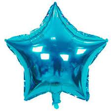 [197.3423009] Globo 9" Estrella Azul Caribe C/1