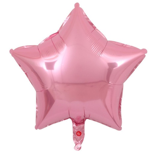 [197.3402004] Globo 4" Estrella Rosa C/1