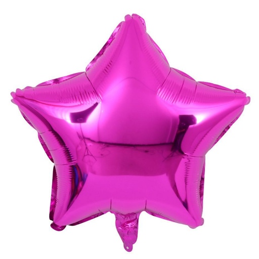 [197.3497309] Globo 9" Estrella Magenta C/1
