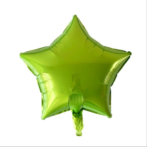 [197.3402209] Globo 9" Estrella Verde Kiwi C/1