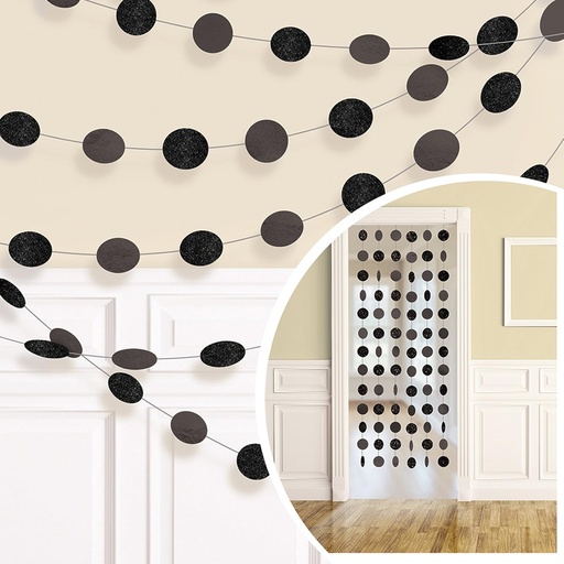 [40.672424.10] Dots Garland Negro C/6