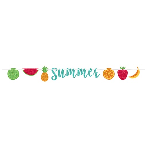 [41.120360] Banner Glitter Letras Y Frutas C/1