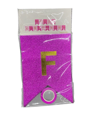 [120.00023] Banderin Brillos Rosas C/1