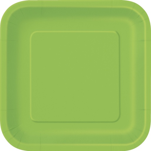 [30.31421] Plato 7" Cuadrado Verde Limon C/16