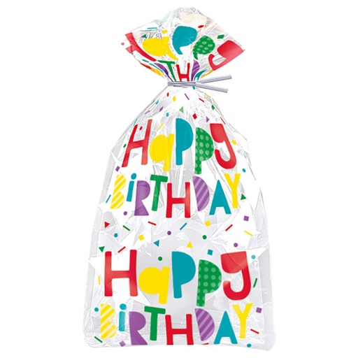 [31.63397] Bolsa Celofan Colorfull Happy Birthday C/20
