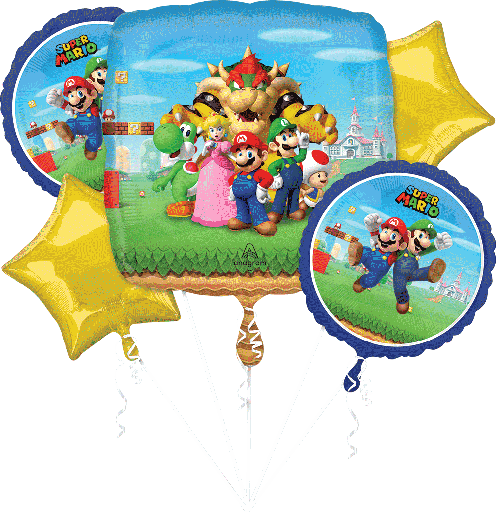 [190.4635601] Globo Bouquet Super Mario C/5