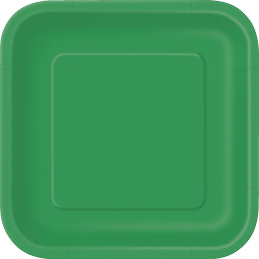 [30.31860] Plato 7" Cuadrado Verde Bandera C/16